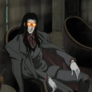 🩸 Alucard Hellsing vampir, hellsing, anime, alucard, monster, gothic telegram sticker