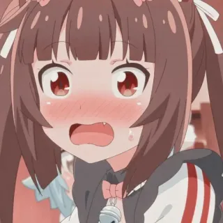 😞 anime, cute, blush, girl, kawaii telegram sticker