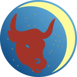 ♉️ zodiaco, astrología, tauro, toro, luna, estrellas, horóscopo telegram sticker