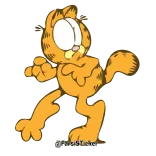 🤫 Garfield Gato de desenho animado, Gato laranja, Tirinha, Engraçado, Humorístico, Animal de estimação, Animação, Garfield telegram sticker