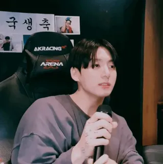 ✨ 국생축 kpop, korea, mikrofon, mężczyzna, muzyka, portret telegram sticker