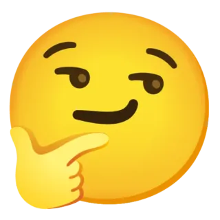 🤔 Emoji, Réflexion, Pensif, Question, Intelligent telegram sticker