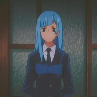 👾 anime, girl, blue hair, cartoon, woman telegram sticker