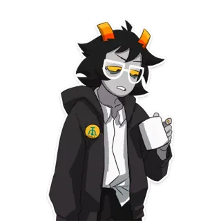 ☕️ Sollux Captor Homestuck Соллукс Каптор, Homestuck, Тролль, Персонаж видеоигры, Фанатское творчество telegram sticker