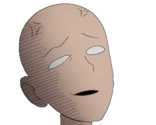 😫 Saitama One-Punch Man Saitama, One-Punch Man, Anime, Personagem, entediado, inexpressivo telegram sticker