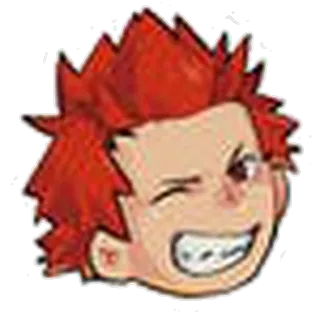 😜 Eijiro Kirishima My Hero Academia kirishima, eijiro, anime, manga, my hero academia whatsapp sticker