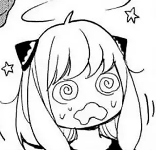😵‍💫 Anya Anime, Mangá, Desenho animado, Engraçado, Bobo, Personagem, Garota anime telegram sticker