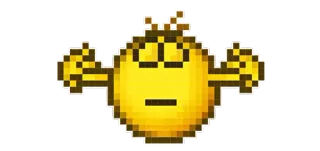 🙉 emoji, gepixeld, flexen, geel telegram sticker