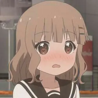 🙄 Anime, Cartone animato, Carino, Ragazza, Arrossire telegram sticker