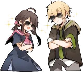 😎 Anime, Gafas de sol, Cool, Dibujos animados, Personajes, Arte telegram sticker