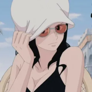 👑 Nico Robin One Piece Anime, One Piece, Nico Robin, Dessin animé, Personnage, Féminin whatsapp sticker