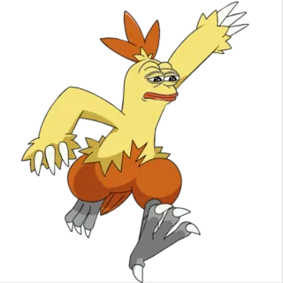 😔 Pepe o sapo, Meme, Pokémon, Torchic, Cultura da Internet, Desenho animado telegram sticker