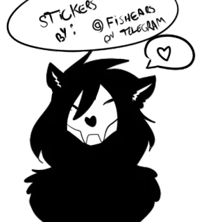 📝 STICKERS BY: @FISHERHEADS ON TELEGRAM telegram, стикеры, фурри, сердце whatsapp sticker