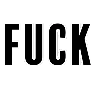 💢 FUCK ругательство, оскорбительный, типография, мат telegram sticker
