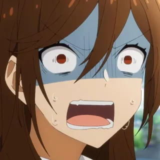 📚 anime, personagem, menina, horrorizada, assustada, medrosa telegram sticker
