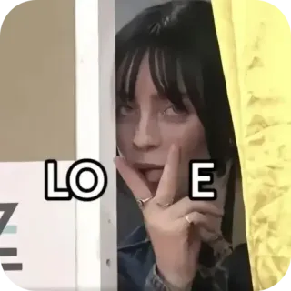 ❤️ Billie Eilish LO E telegram sticker