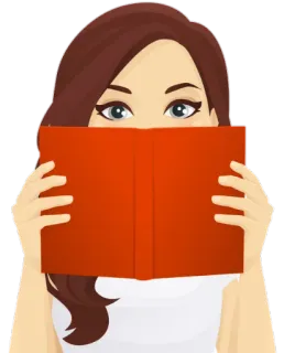 📖 lesen, buch, mädchen, frau, bildung, literatur whatsapp sticker