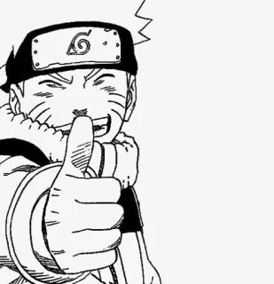 👍 Naruto Anime, Manga, Personaje, Pulgar arriba, Sonrisa, Naruto whatsapp sticker
