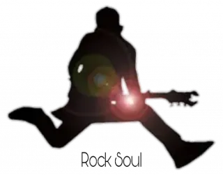🤟 chitarra, musica, rock, silhouette, salto, musicista telegram sticker
