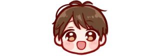 😁 chibi, anime, chłopak, kreskówka, słodki, naklejka telegram sticker