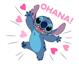 💕 Stitch Ohana Cartoni animati, Disney, Stitch, Ohana, Carino, Alien telegram sticker