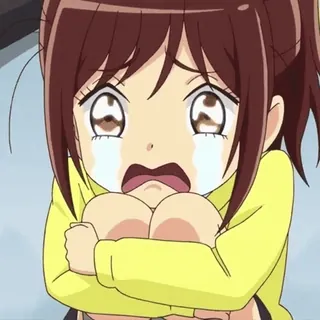 😭 anime, llorando, triste, dibujos animados, personaje femenino telegram sticker