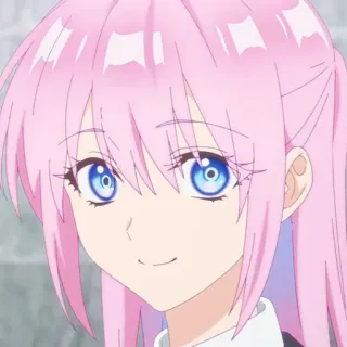🌷 Anime, Rosa Haare, Süß, Mädchen, Cartoon telegram sticker
