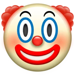 🤡 clown, emoji, face, funny, entertainment telegram sticker