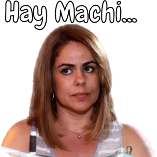 🤷‍♂️ Hay Machi... выражение, женщина, вопрос, смущенный, оскорбление telegram sticker