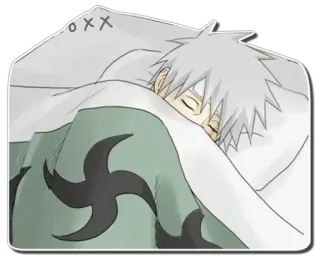 🛌 schlafen, schlafend, Cartoon, Anime, Decke, Figur whatsapp sticker