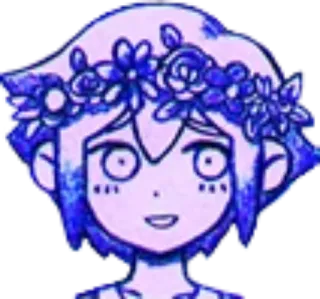 😊 ตัวละคร, อนิเมะ, ภาพเหมือน, ดอกไม้, สีม่วง, การ์ตูน, ภาพประกอบ telegram sticker