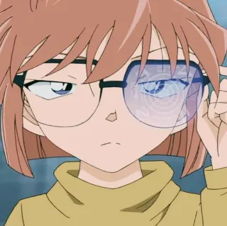🧐 Anime, Postać, Okulary, Portret telegram sticker