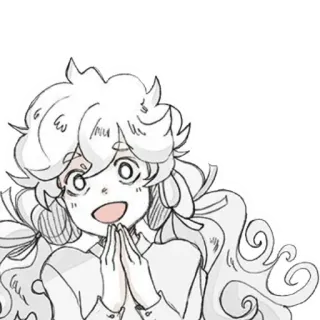 🤩 Anime, Dibujos animados, Chica, Linda, Dibujo, Ilustración telegram sticker