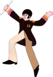 🙂 Ringo Starr The Beatles cartoon, drummer, the beatles, ringo starr, character telegram sticker