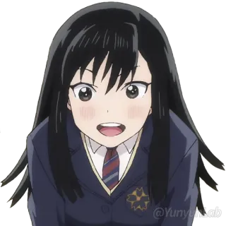 🤩 @yunyun_lab Anime, Gadis, Seragam sekolah, Lucu, Tersenyum telegram sticker