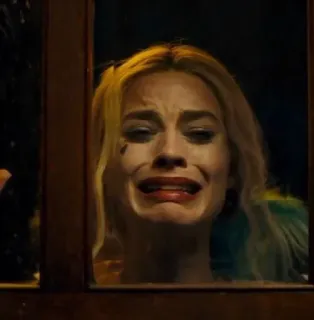 💎 Harley Quinn Harley Quinn, crying, emotional, blonde, DC Comics telegram sticker