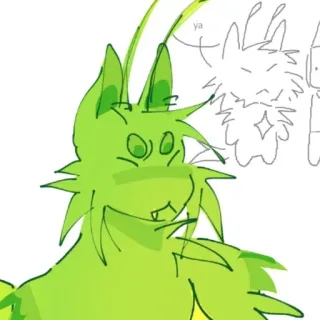 ❇️ ya zielony, postać, kreskówka, zwierzę telegram sticker