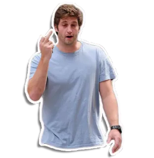 🖕 dedo corazón, gesto ofensivo, hombre, falta de respeto, casual, grosero, hacer la peineta telegram sticker