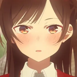 😳 Chizuru Ichinose Rent-A-Girlfriend Anime, Rent-a-Girlfriend, Chizuru Ichinose, Desenho animado, Garota, Personagem telegram sticker