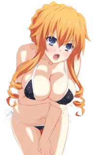 😏 Anime, Biquíni, Garota, Praia, Roupa de banho telegram sticker