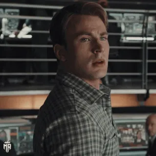 🇺🇸 Captain America Avengers 캡틴 아메리카, 어벤져스, 마블, 크리스 에반스, 슈퍼히어로, 걱정하는, 혼란스러워하는 telegram sticker