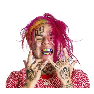 😁 6ix9ine rapero, música, colorido, Tekashi69, tatuaje whatsapp sticker