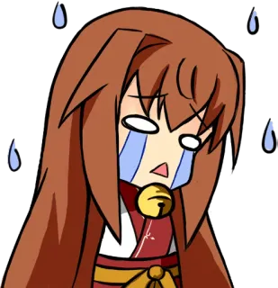 😭 Animé, Triste, Pleurs, Dessin animé, Émotionnel, Larmes whatsapp sticker