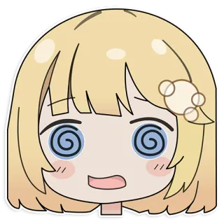 😵 Amelia Watson anime, vtuber, hololive, cute, dizzy telegram sticker