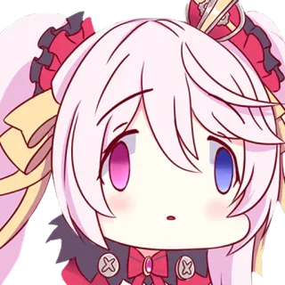 😯 Anime, Mangá, Fofo, Kawaii, Chibi, Cabelo Rosa, Preocupado telegram sticker