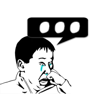 😼 ... piangere, triste, arrabbiato, emoji, meme whatsapp sticker