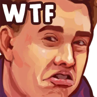 🤮 WTF สีหน้า, ช็อก, สับสน, มีม telegram sticker