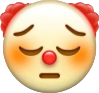 🤡 ตัวตลก, เศร้า, อีโมจิ, เสียใจ, หน้า telegram sticker
