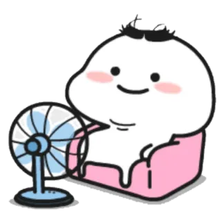 🙂 süß, Fan, Figur, entspannend, chillen telegram sticker