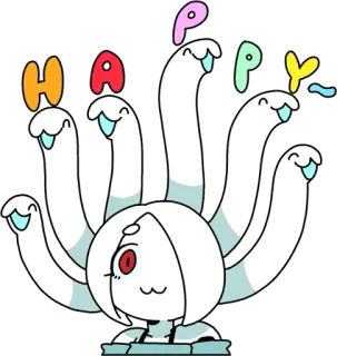 ☺️ HAPPY happy, cartoon, character, cute, animated telegram sticker